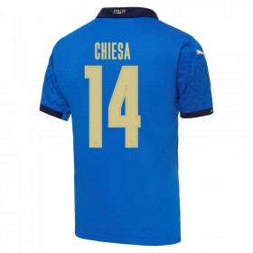 Jalkapallo Pelipaidat Italia Federico Chiesa 14 Kotipaita EURO 2020 Lyhythihainen